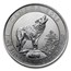 2015 3/4 oz Silver Canadian Grey Wolf BU (Abrasions)