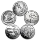 2015 5-Coin 5 oz Silver ATB Set (America the Beautiful)