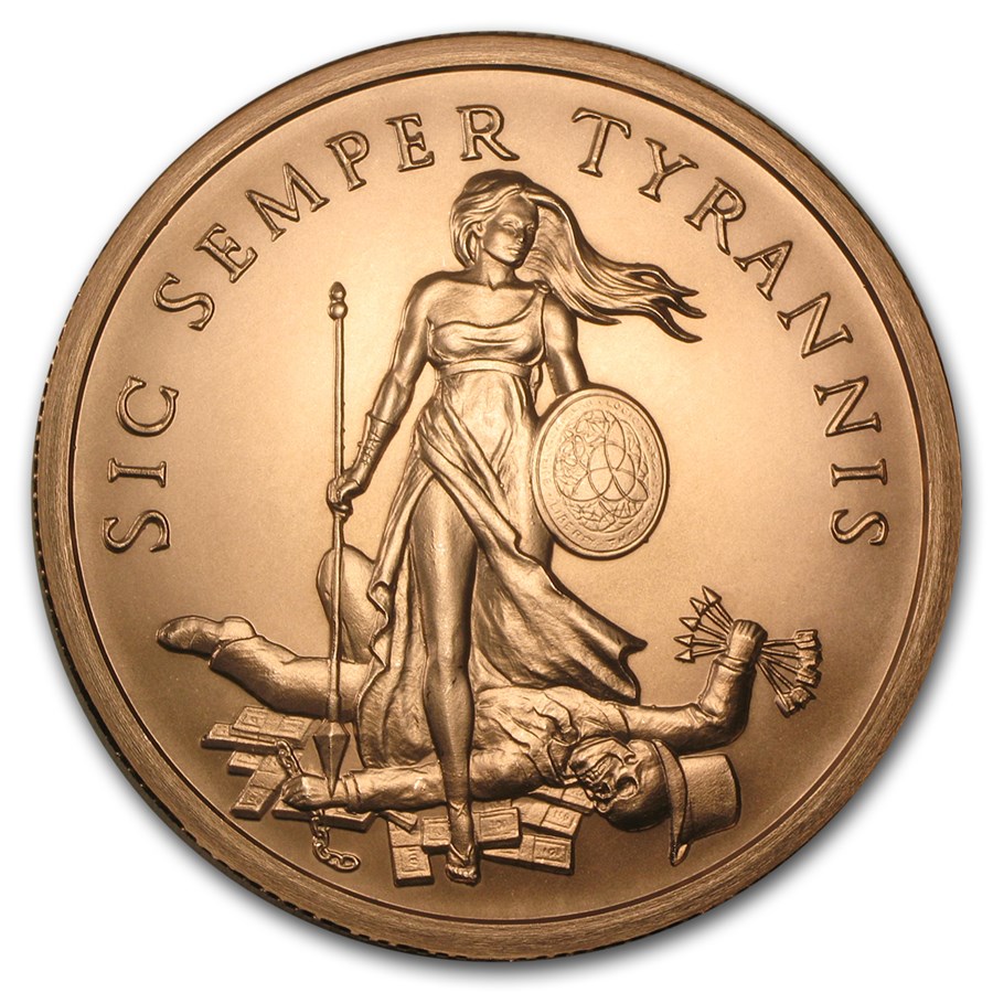 Buy 2015 5 oz Copper Round Sic Semper Tyrannis APMEX