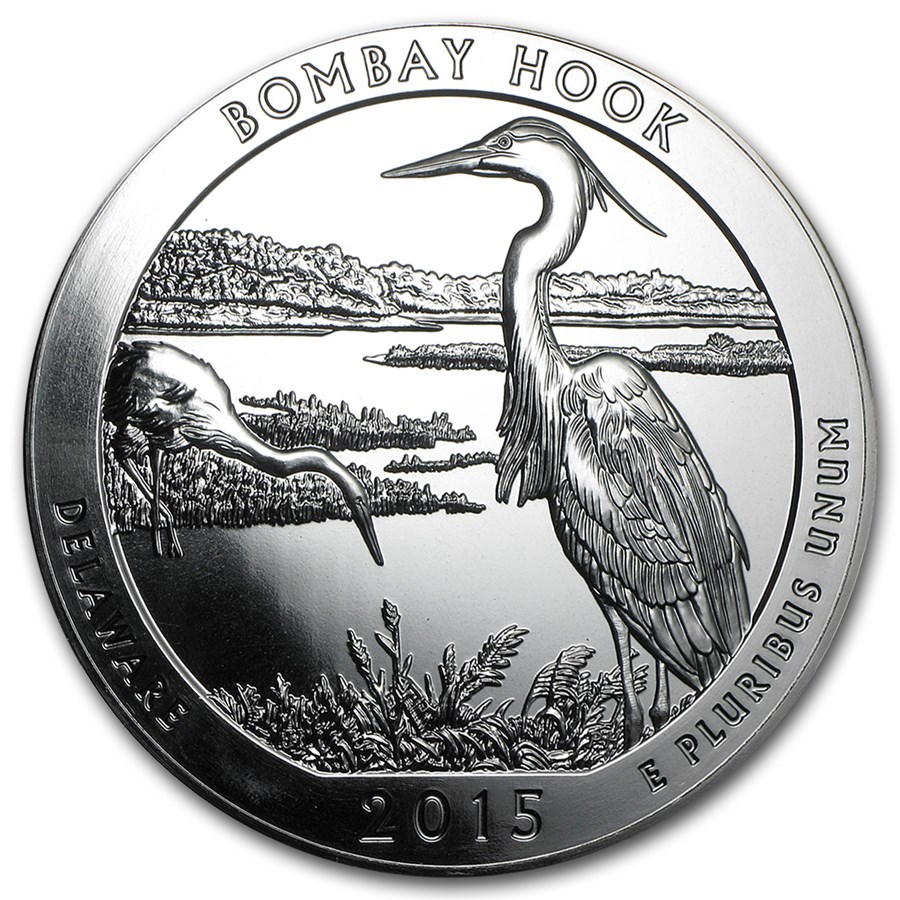 2015 5 oz Silver ATB Bombay Hook National Wildlife Refuge, DE