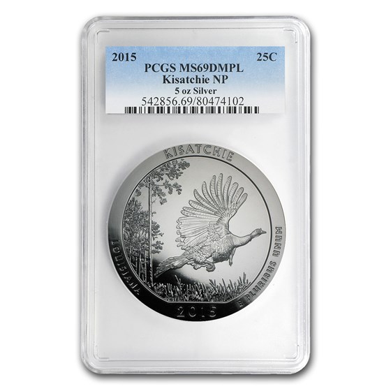 2015 5 oz Silver ATB Kisatchie MS-69 DMPL PCGS (FirstStrike®) 2015 5 oz Silver ATB Kisatchie MS-69 DMPL PCGS (FirstStrike®)