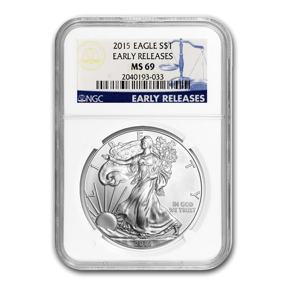 2015 American Silver Eagle MS-69 NGC (Early Releases) 2015 American Silver Eagle MS-69 NGC (Early Releases)