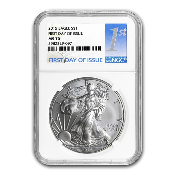 2015 American Silver Eagle MS-70 NGC (First Day Issue) 2015 American Silver Eagle MS-70 NGC (First Day Issue)
