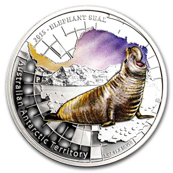 2015 Australia 1 oz Silver Elephant Seal Proof (No Box & COA) 2015 Australia 1 oz Silver Elephant Seal Proof (No Box & COA)