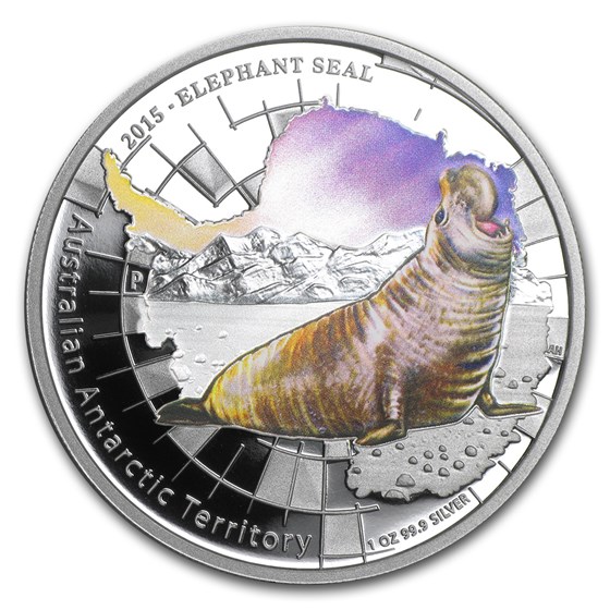 2015 Australia 1 oz Silver Elephant Seal Proof