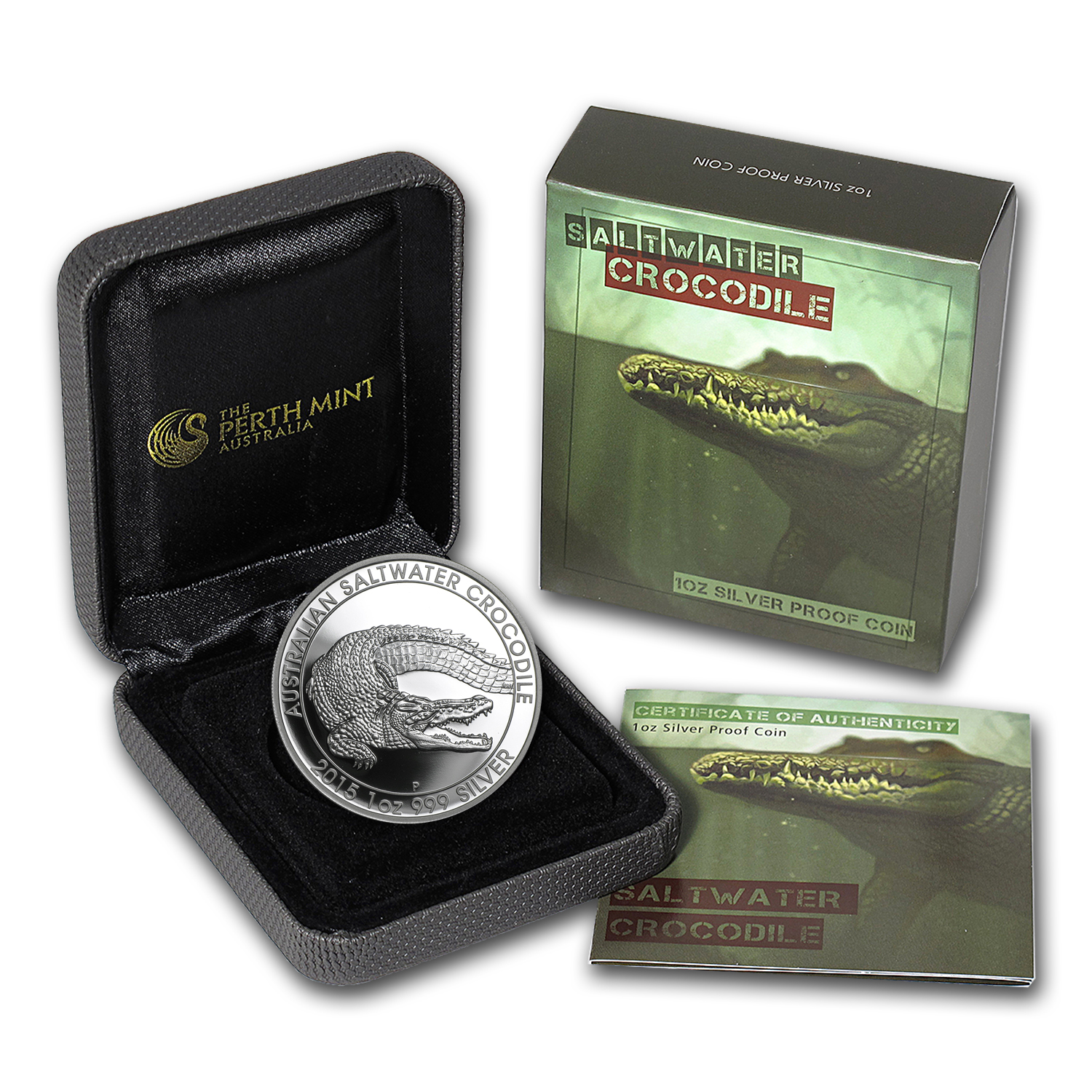 Buy 2015 Australia 1 oz Silver Proof Saltwater Crocodile | APMEX