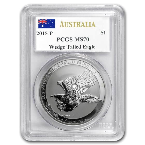2015 Australia 1 oz Silver Wedge Tailed Eagle MS-70 PCGS