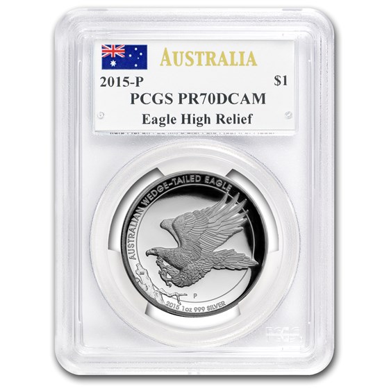 2015 Australia 1 oz Silver Wedge-Tailed Eagle PR-70 PCGS (HR) 2015 Australia 1 oz Silver Wedge-Tailed Eagle PR-70 PCGS (HR)