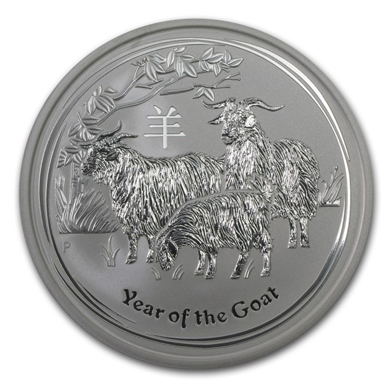 2015 Australia 5 oz Silver Lunar Goat BU 2015 Australia 5 oz Silver Lunar Goat BU