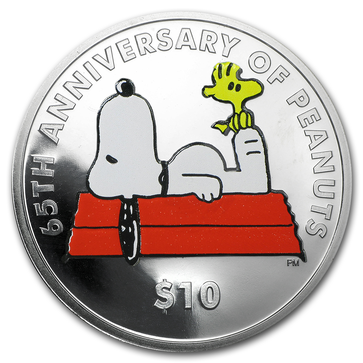 2015 British Virgin Islands .84 oz Silver $10 65th Ann of Peanuts