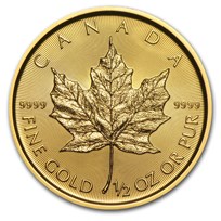 2015 Canada 1/2 oz Gold Maple Leaf BU