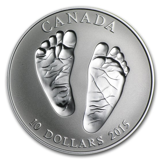 2015 Canada 1/2 oz Silver $10 Welcome Baby Rev Prf (w/Box & COA) 2015 Canada 1/2 oz Silver $10 Welcome Baby Rev Prf (w/Box & COA)