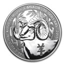 2015 Canada 1/2 oz Silver $10 Year of the Sheep BU (Box & COA)