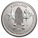 2015 Canada 1/2 oz Silver $2 Devil's Brigade BU (Spotted)