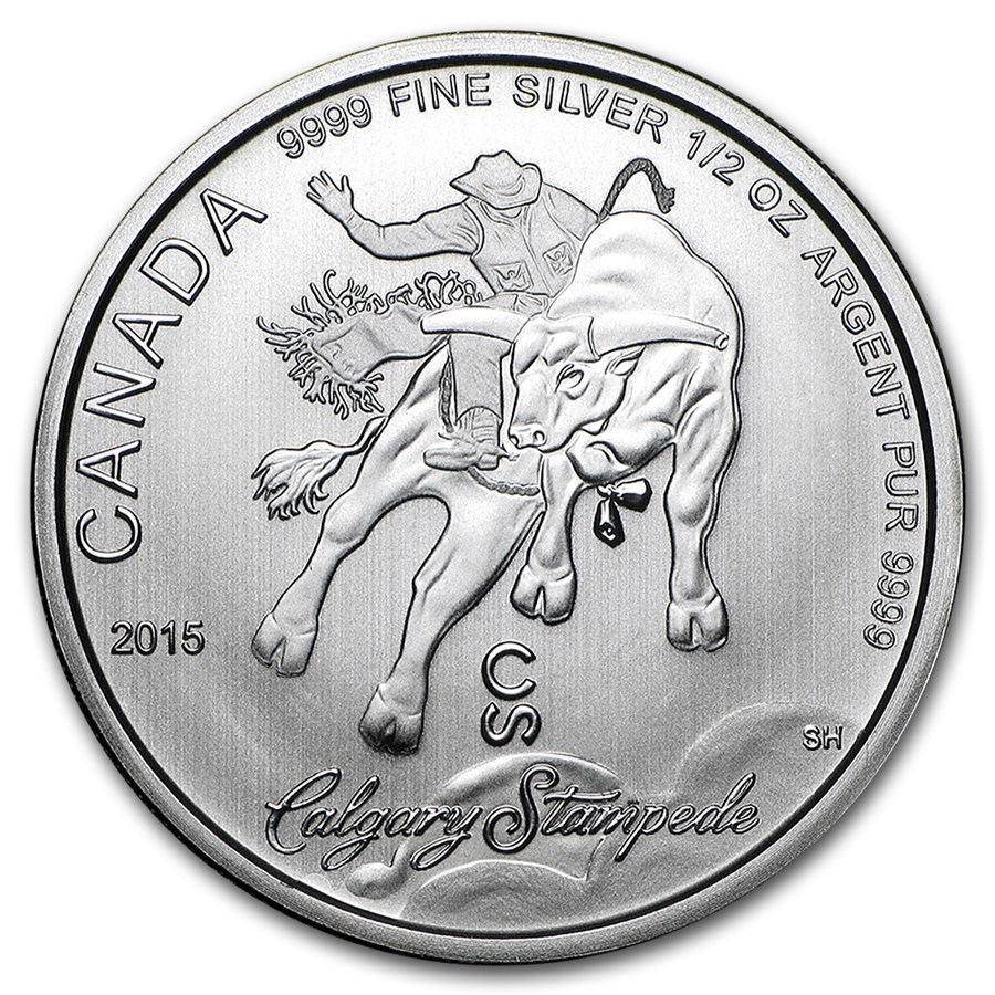 2015 Canada 1/2 oz Silver Calgary Stampede BU