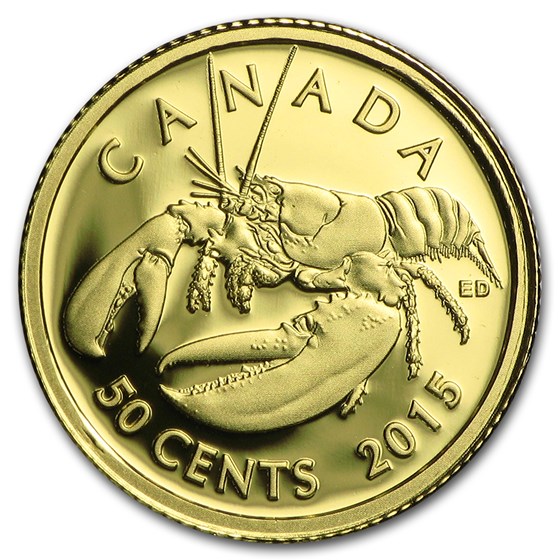 2015 Canada 1/25 oz Proof Gold $0.50 Sea Creatures: Lobster 2015 Canada 1/25 oz Proof Gold $0.50 Sea Creatures: Lobster