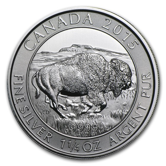 2015 Canada 1.25 oz Silver $8 Bison BU