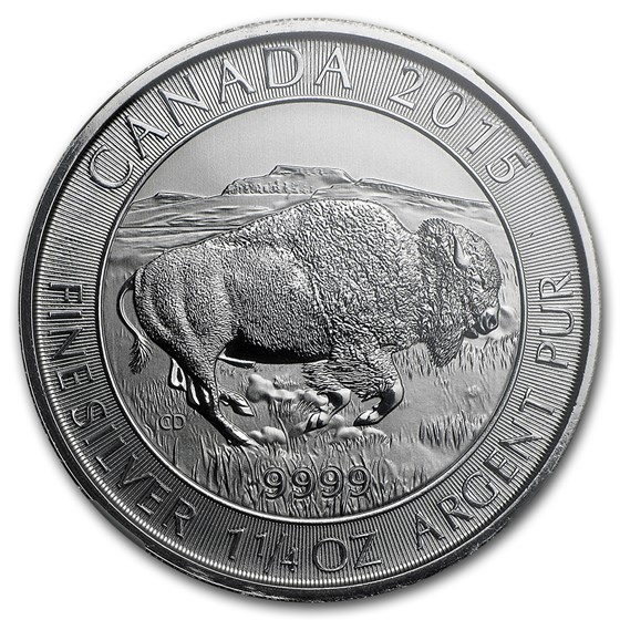 Buy 2015 Canada 1.25 oz Silver 8 Bison MS70 NGC APMEX