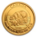 2015 Canada 1/4 oz Proof Gold $10 Polar Bear and Cub