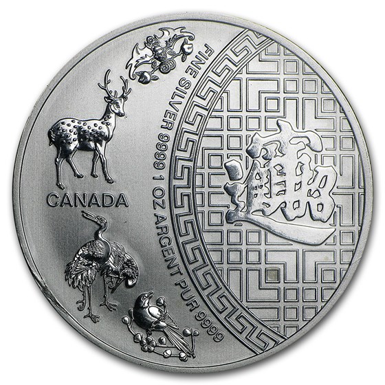 2015 Canada 1 oz Ag $5 Five Blessings BU (Light Spots) 2015 Canada 1 oz Ag $5 Five Blessings BU (Light Spots)