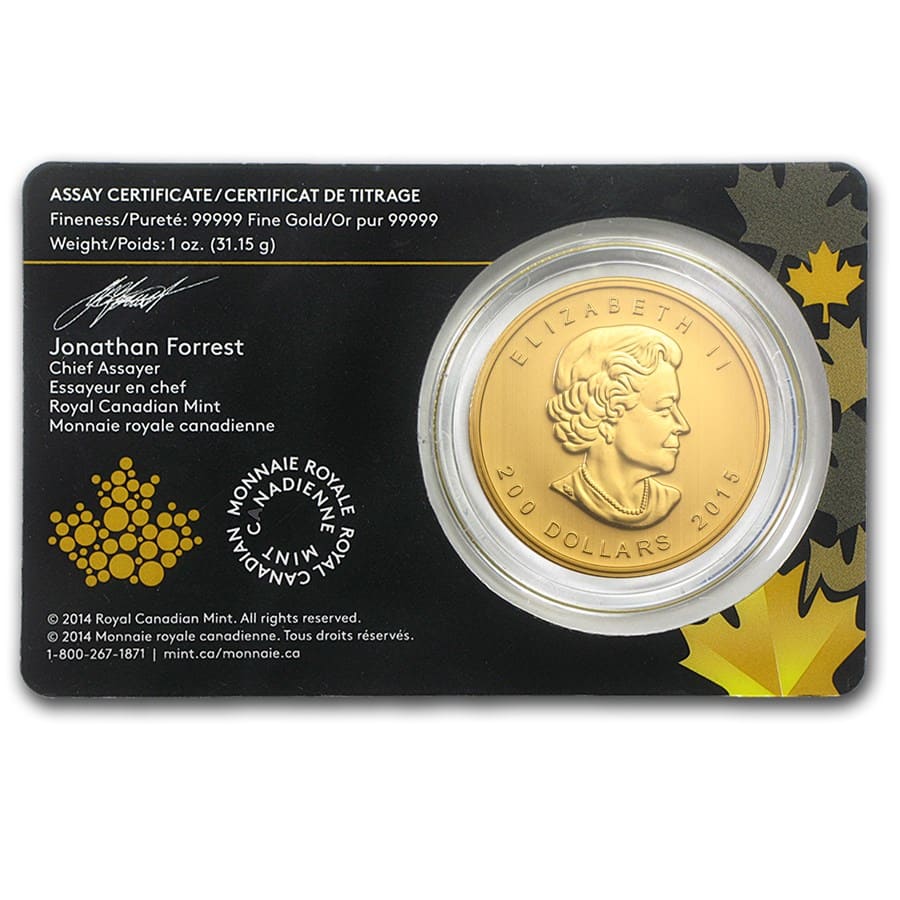 2015 Canada 1 oz Gold Growling Cougar .99999 BU (Assay Card) | eBay