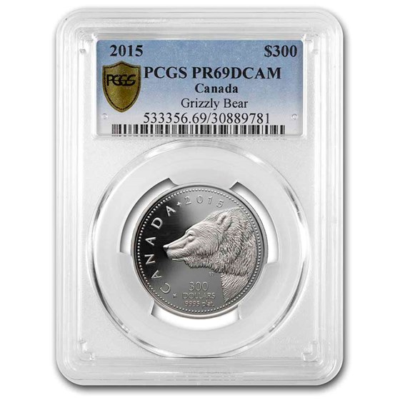 2015 Canada 1 oz Proof Platinum $300 Grizzly Bear PR-69 PCGS 2015 Canada 1 oz Proof Platinum $300 Grizzly Bear PR-69 PCGS