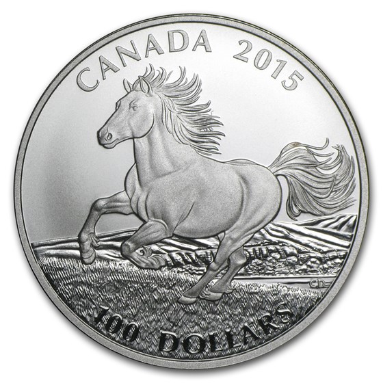 2015 Canada 1 oz Silver $100 for $100 (Canadian Horse)