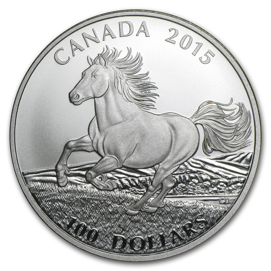 2015 Canada 1 oz Silver $100 for $100 (Canadian Horse)