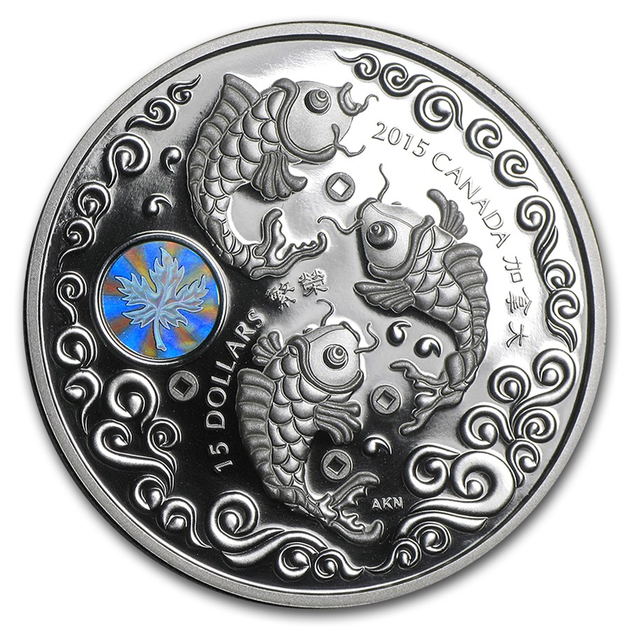 2015 Canada 1 oz Silver $15 Maple of Prosperity (Hologram)
