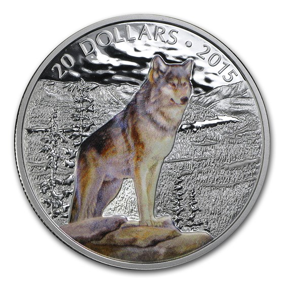 2015 Canada 1 oz Silver $20 Alpha Wolf 2015 Canada 1 oz Silver $20 Alpha Wolf