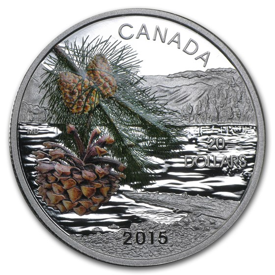 2015 Canada 1 oz Silver $20 Forests of Canada Coast Shore Pine 2015 Canada 1 oz Silver $20 Forests of Canada Coast Shore Pine