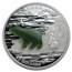 2015 Canada 1 oz Silver $20 Polar Bear (w/Jade Insert)