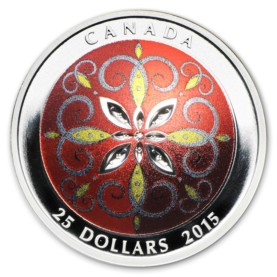 2015 Canada 1 oz Silver Christmas Ornament