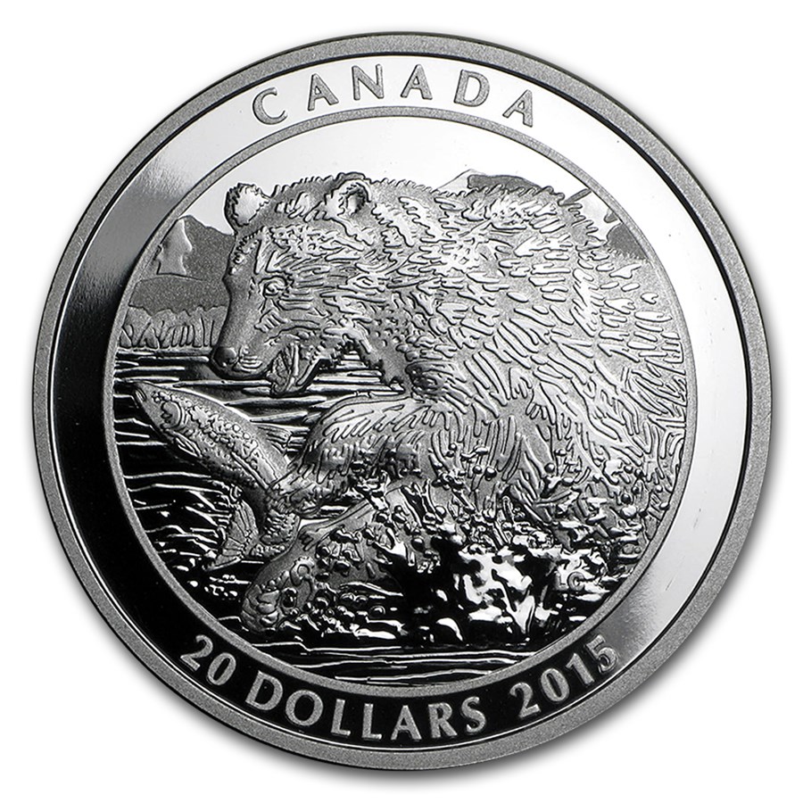 2015 Canada 1 oz Silver Grizzly The Catch