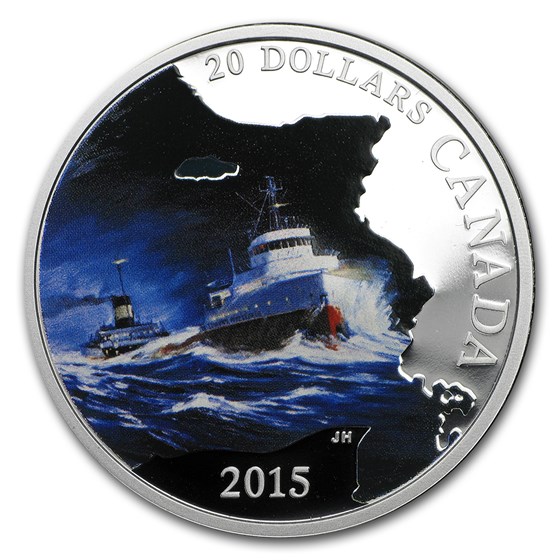 2015 Canada 1 oz Silver Lost Ships SS Edmund Fitzgerald 2015 Canada 1 oz Silver Lost Ships SS Edmund Fitzgerald