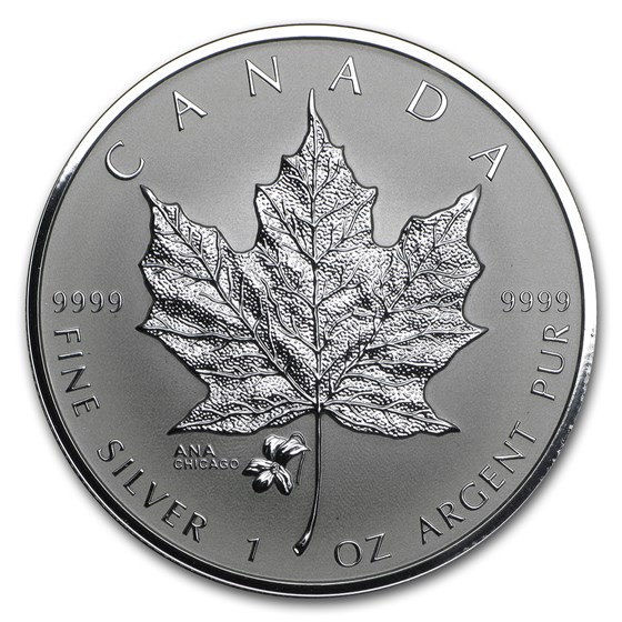 2015 Canada 1 oz Silver Reverse Proof Maple Leaf ANA Privy Mark 2015 Canada 1 oz Silver Reverse Proof Maple Leaf ANA Privy Mark
