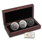 2015 Canada 3-Coin Silver Singing Moon Mask Set