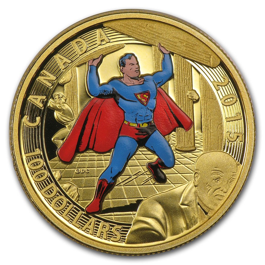 2015 Canada Proof Gold Iconic Superman™ Comic Book Covers (#4)