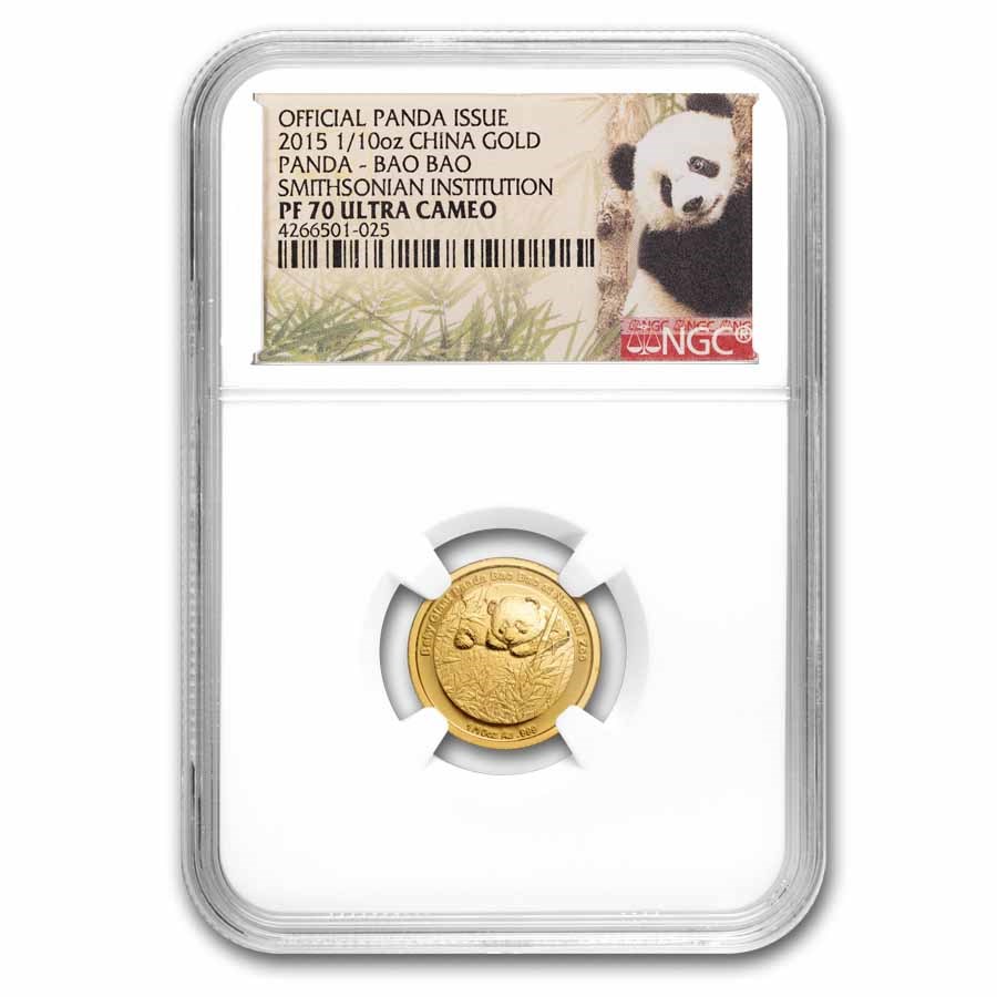 2015 China 1/10 oz Proof Gold Panda: Bao Bao PF-70 NGC
