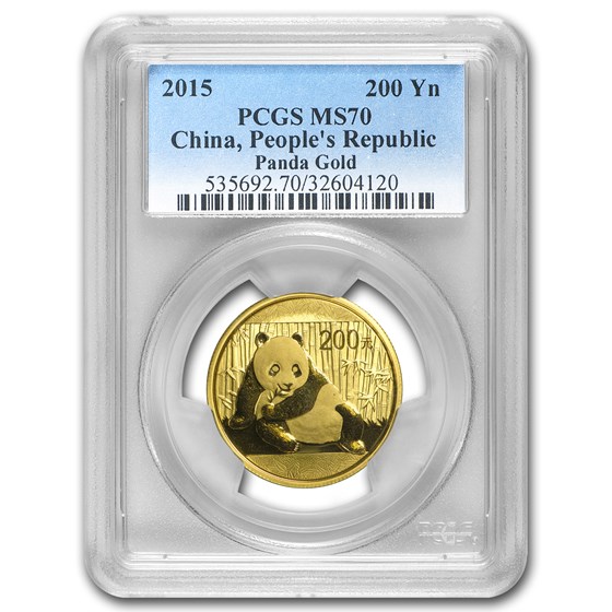 2015 China 1/2 oz Gold Panda MS-70 PCGS 2015 China 1/2 oz Gold Panda MS-70 PCGS