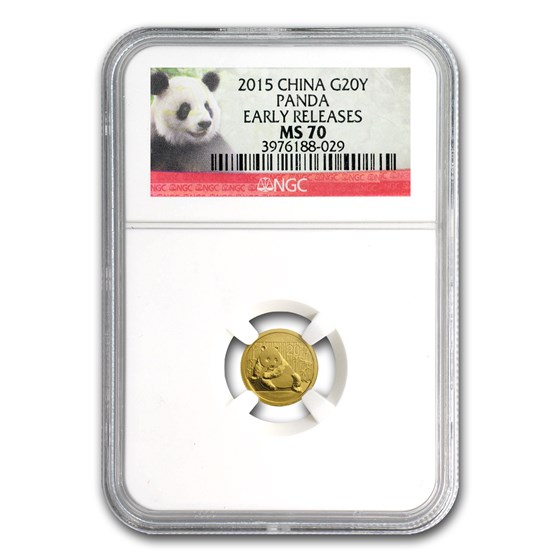 2015 China 1/20 oz Gold Panda MS-70 NGC (ER/FR) 2015 China 1/20 oz Gold Panda MS-70 NGC (ER/FR)