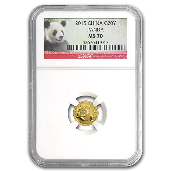 2015 China 1/20 oz Gold Panda MS-70 NGC 2015 China 1/20 oz Gold Panda MS-70 NGC