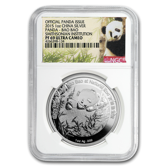 2015 China 1 oz Proof Silver Panda PF-69 NGC (Bao Bao) 2015 China 1 oz Proof Silver Panda PF-69 NGC (Bao Bao)