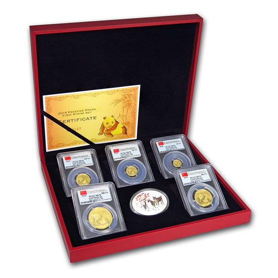 2015 China 5-Coin Gold Panda Prestige Set MS-70 PCGS (FS) 2015 China 5-Coin Gold Panda Prestige Set MS-70 PCGS (FS)