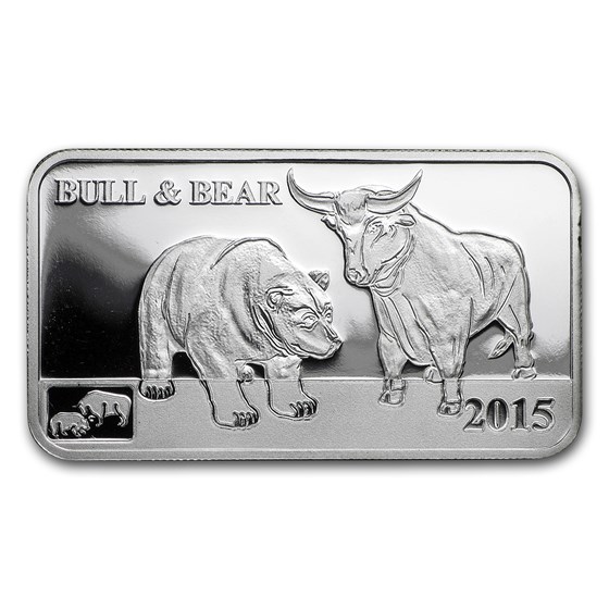 2015 Cook Islands 1/2 oz Silver Global Trade Bull & Bear 2015 Cook Islands 1/2 oz Silver Global Trade Bull & Bear