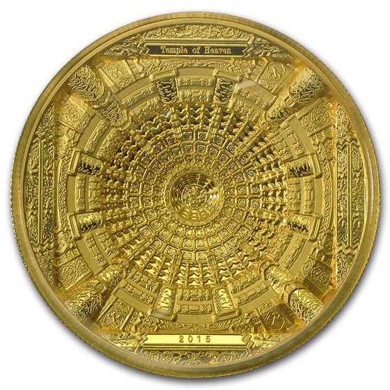2015 Cook Islands 100 gram Gold Temple of Heaven 4-Layer Coin 2015 Cook Islands 100 gram Gold Temple of Heaven 4-Layer Coin