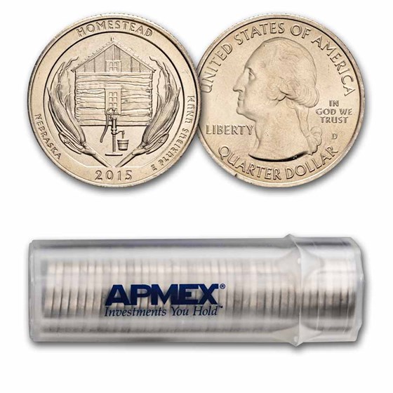 2015-D ATB Quarter Homestead National Monument 40-Coin Roll BU 2015-D ATB Quarter Homestead National Monument 40-Coin Roll BU