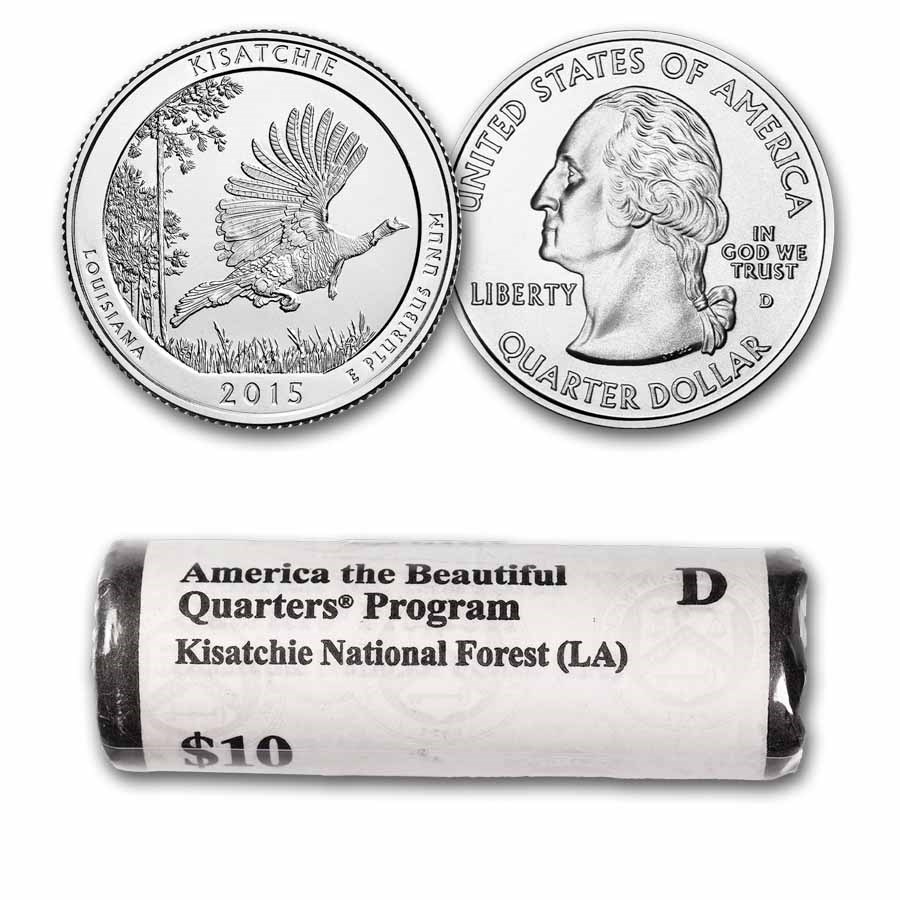 2015-D ATB Quarter Kisatchie National Forest 40-Coin Roll BU