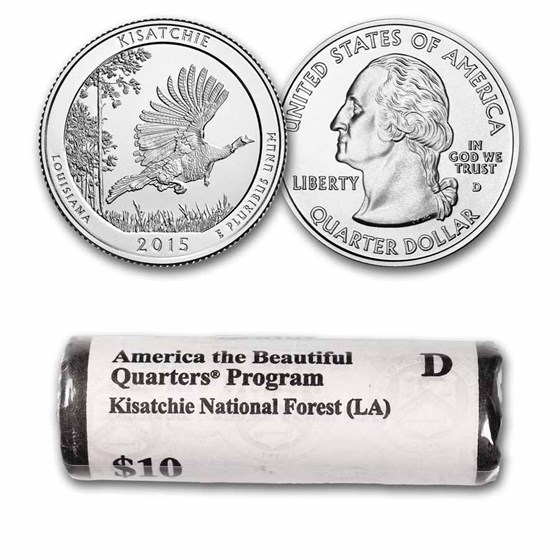 2015-D ATB Quarter Kisatchie National Forest 40-Coin Roll BU 2015-D ATB Quarter Kisatchie National Forest 40-Coin Roll BU