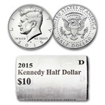 2015-D Kennedy Half Dollar 20-Coin Roll BU (Mint Wrapped)